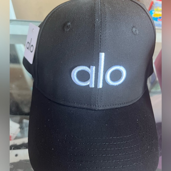 Alo Trucker Hat Black accessory mesh cap fitness workout Trendy mint condition - Picture 5 of 5